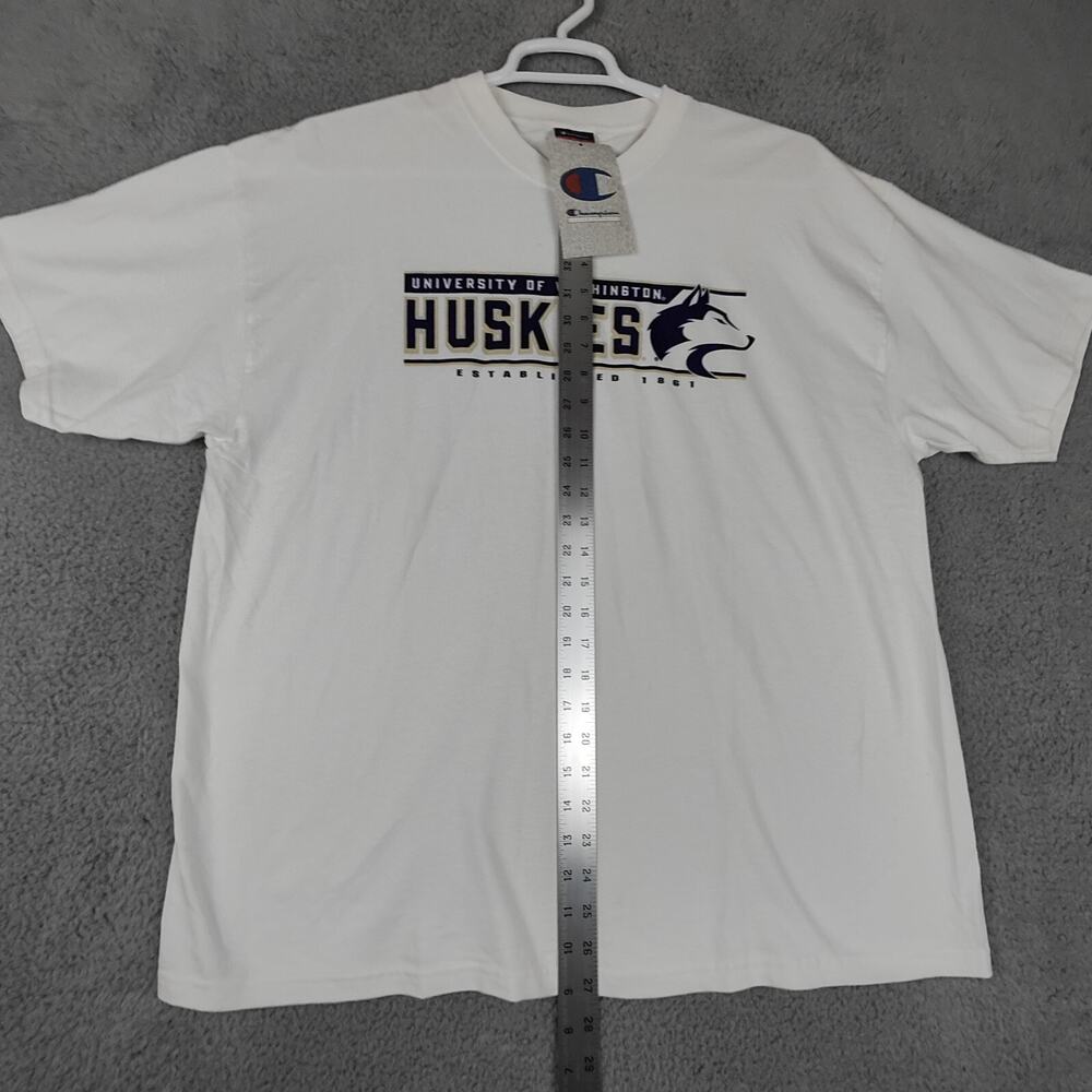 Washington Huskies Shirt Mens Extra Champion Short Sleeve Crew Neck New With Tag - Picture 6 of 14